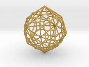 0495 Truncated Cuboctahedron + Dual in Tan Fine Detail Plastic