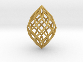 0496 Polar Zonohedron E [8] #001 in Tan Fine Detail Plastic
