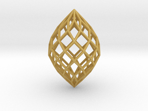 0497 Polar Zonohedron E [9] #001 in Tan Fine Detail Plastic