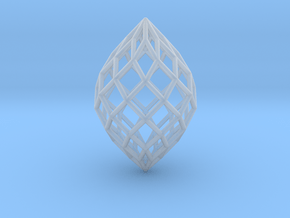 0497 Polar Zonohedron E [9] #001 in Clear Ultra Fine Detail Plastic