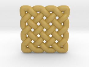 0509 Celtic Knotting - Regular Grid [4,4] in Tan Fine Detail Plastic