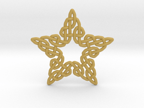 0511 Celtic Knotting - Star Grid [5] in Tan Fine Detail Plastic