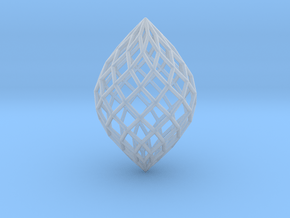  0513 Polar Zonohedron E [11] #001 in Clear Ultra Fine Detail Plastic
