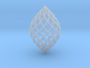  0516 Polar Zonohedron V&E [11] #002 in Clear Ultra Fine Detail Plastic