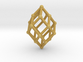 0517 Polar Zonohedron V&E [5] #002 in Tan Fine Detail Plastic