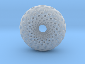 0520 F(u,v) Holed Clifford Torus (d=5.8cm) in Clear Ultra Fine Detail Plastic