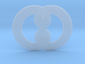  0527 Motion Of Points Around Circle (5cm) #004 in Clear Ultra Fine Detail Plastic