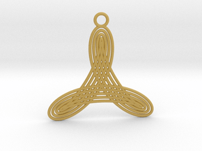 0575 Pendant - Motion Of Points Around Circle #001 in Tan Fine Detail Plastic