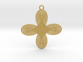 0576 Pendant - Motion Of Points Around Circle #002 in Tan Fine Detail Plastic