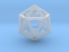 0577 Icosohedron (E, 2.5 cm) in Clear Ultra Fine Detail Plastic