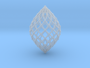  0581 Polar Zonohedron V&E [12] #002 in Clear Ultra Fine Detail Plastic