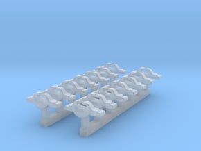 1/600 RN WW2 Cruiser Cleats x14 in Clear Ultra Fine Detail Plastic