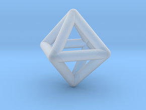 0595 Octahedron E (a=10mm) #001 in Clear Ultra Fine Detail Plastic