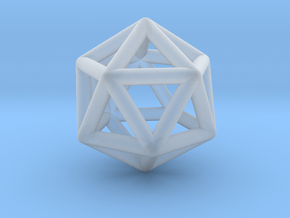 0601 Icosahedron E (a=10mm) #001 in Tan Fine Detail Plastic