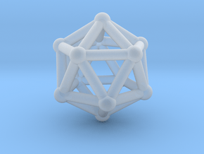0602 Icosahedron V&E (a=10mm) #002 in Tan Fine Detail Plastic