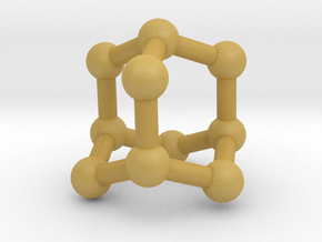 0628 Adamantane (Ball-and-stick model without H) in Tan Fine Detail Plastic