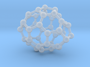 0650 Fullerene c44-22 c1 in Clear Ultra Fine Detail Plastic