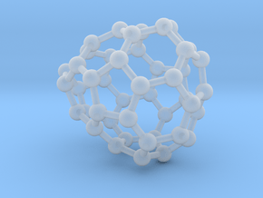 0660 Fullerene c44-32 c1 in Clear Ultra Fine Detail Plastic