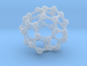 0685 Fullerene c44-57 c1 in Clear Ultra Fine Detail Plastic