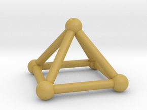 0720 J01 Square Pyramid V&E (a=1cm) #2 in Tan Fine Detail Plastic