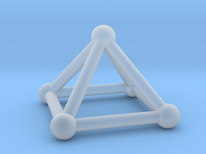 0720 J01 Square Pyramid V&E (a=1cm) #2 in Clear Ultra Fine Detail Plastic