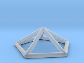 0722 J02 Pentagonal Pyramid E (a=1cm) #1 in Clear Ultra Fine Detail Plastic
