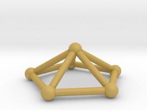 0723 J02 Pentagonal Pyramid V&E (a=1cm) #2 in Tan Fine Detail Plastic