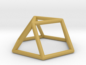 0725 J03 Triangular Cupola E (a=1cm) #1 in Tan Fine Detail Plastic