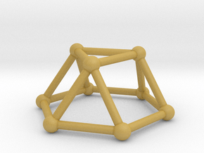 0726 J03 Triangular Cupola V&E (a=1cm) #2 in Tan Fine Detail Plastic