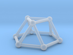 0726 J03 Triangular Cupola V&E (a=1cm) #2 in Clear Ultra Fine Detail Plastic