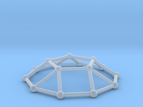 0732 J05 Pentagonal Cupola V&E (a=1cm) #2 in Clear Ultra Fine Detail Plastic