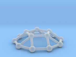 0733 J05 Pentagonal Cupola V&E (a=1cm) #3 in Clear Ultra Fine Detail Plastic