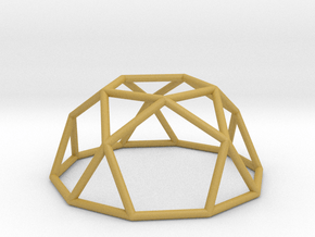 0734 J06 Pentagonal Rotunda E (a=1cm) #1 in Tan Fine Detail Plastic