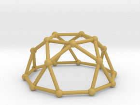 0735 J06 Pentagonal Rotunda V&E (a=1cm) #2 in Tan Fine Detail Plastic