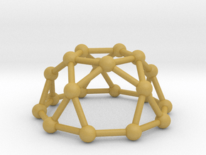 0736 J06 Pentagonal Rotunda V&E (a=1cm) #3 in Tan Fine Detail Plastic