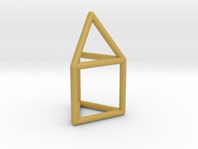 0737 J07 Elongated Triangular Pyramid E (a=1cm) #1 in Tan Fine Detail Plastic