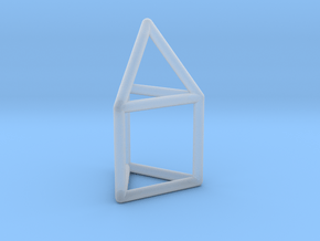 0737 J07 Elongated Triangular Pyramid E (a=1cm) #1 in Clear Ultra Fine Detail Plastic