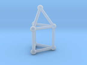 0738 J07 Elongated Triangular Pyramid (a=1cm) #2 in Clear Ultra Fine Detail Plastic