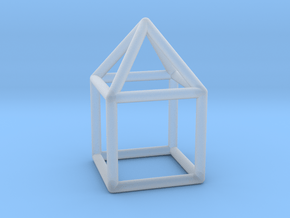 0740 J08 Elongated Square Pyramid E (a=1cm) #1 in Clear Ultra Fine Detail Plastic