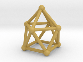 0747 J10 Gyroelongated Square Pyramid (a=1cm) #1 in Tan Fine Detail Plastic