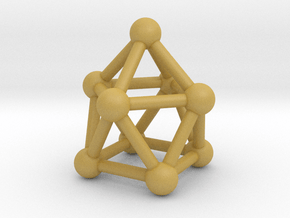 0748 J10 Gyroelongated Square Pyramid (a=1cm) #3 in Tan Fine Detail Plastic
