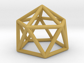 0749 J11 Gyroelongated Pentagonal Pyramid #1 in Tan Fine Detail Plastic