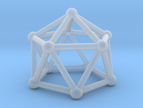 0750 J11 Gyroelongated Pentagonal Pyramid #2 in Clear Ultra Fine Detail Plastic