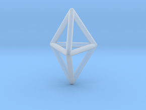 0752 J12 Triangular Bipyramid E (a=1cm) #1 in Clear Ultra Fine Detail Plastic
