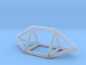 0755 J14 Elongated Triangular Bpyramid (a=1cm) #1 in Clear Ultra Fine Detail Plastic
