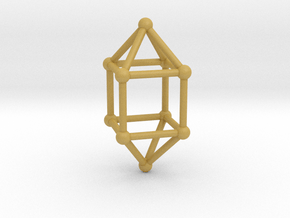 0759 J15 Elongated Square Dipyramid (a=1cm) #2 in Tan Fine Detail Plastic