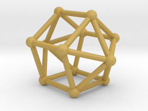 0762 J16 Elongated Pentagonal Dipyramid (a=1cm) #2 in Tan Fine Detail Plastic