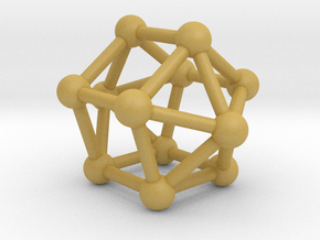 0763 J16 Elongated Pentagonal Dipyramid (a=1cm) #3 in Tan Fine Detail Plastic