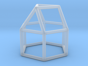 0767 J18 Elongated Triangular Cupola E (a=1cm) #1 in Clear Ultra Fine Detail Plastic
