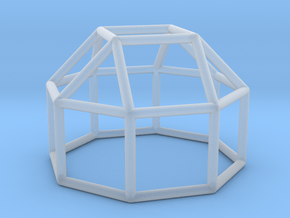 0770 J19 Elongated Square Cupola (a=1cm) #1 in Clear Ultra Fine Detail Plastic